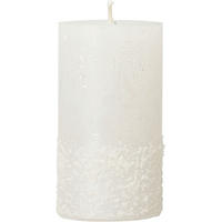 STUMPENKERZE 7/11 cm  - Weiss/Perlmutt, Basics, Naturmaterialien (7/11cm)