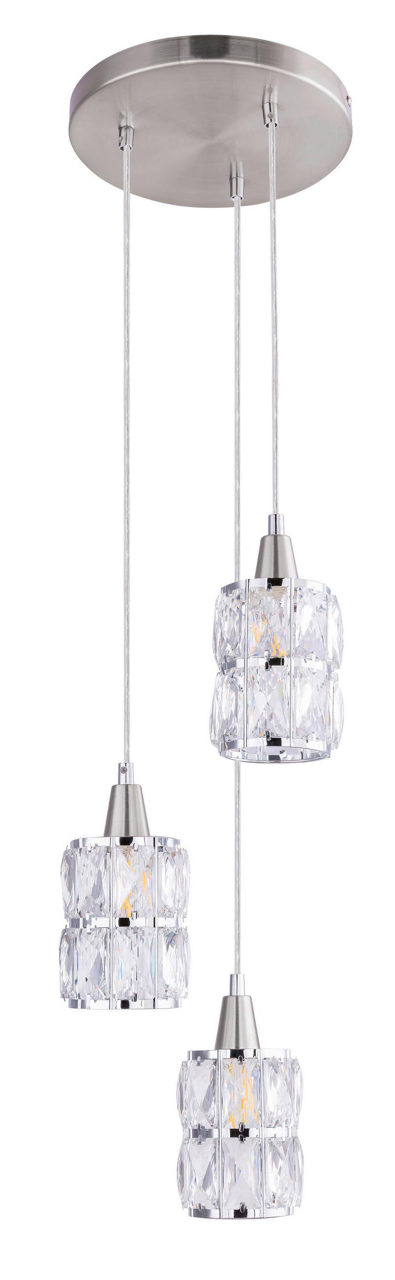 LAMPĂ SUSPENDATĂ 25/120 cm  - străveziu/culoare crom, Lifestyle, sticlă/metal (25/120cm) - Globo