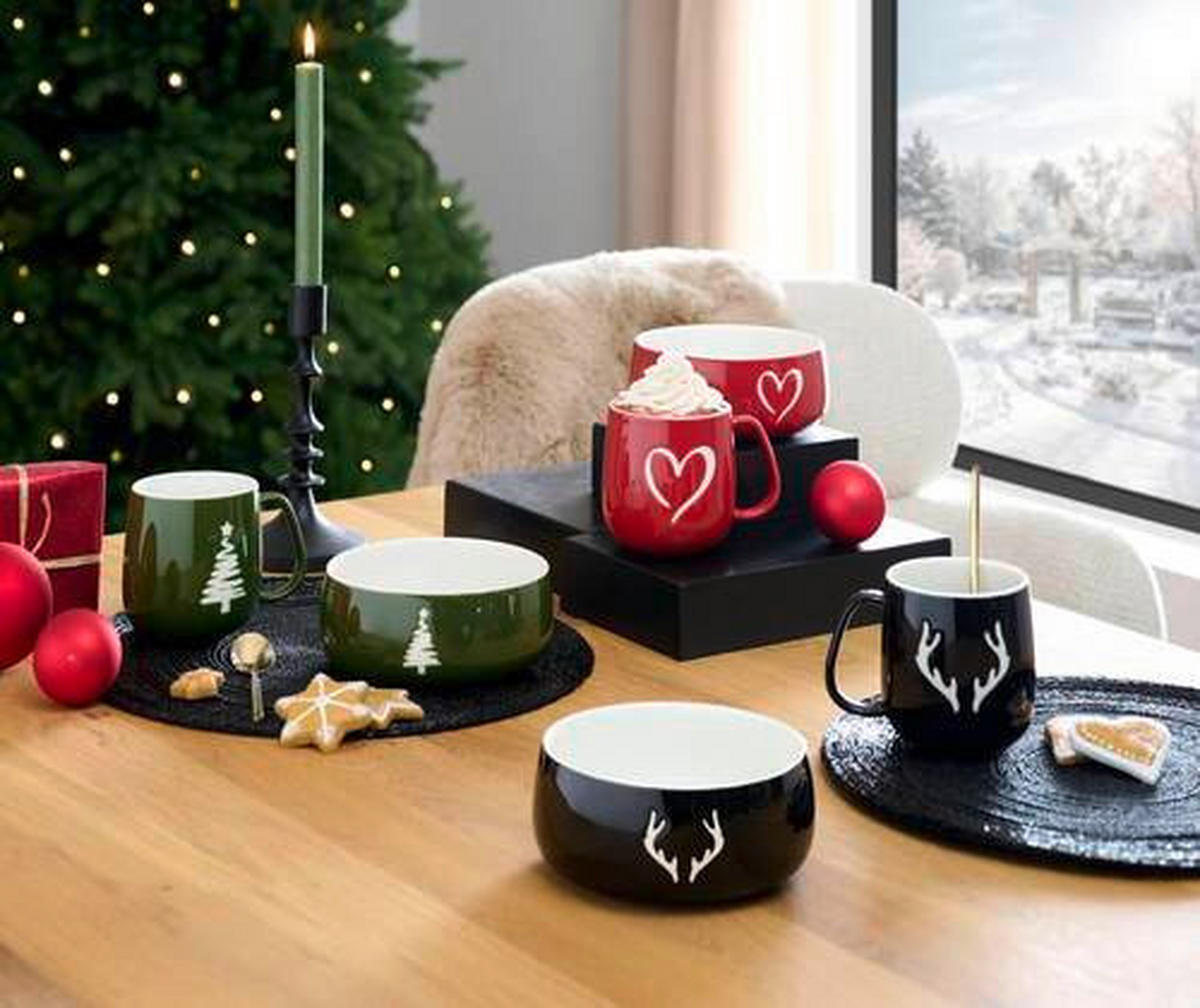 MÜSLISCHALE  - Schwarz, LIFESTYLE, Keramik (760ml) - X-Mas