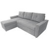 ECKSOFA in Cord Hellgrau  155/231 cm  - Hellgrau/Schwarz, Design, Kunststoff/Textil (155/231cm) - MID.YOU