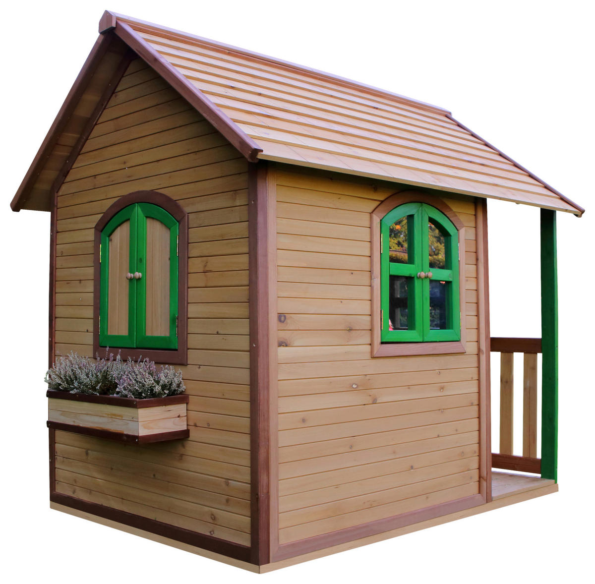 SPIELHAUS 137/178/191 cm SPIELHAUS ALEX  - Braun/Grün, KONVENTIONELL, Holz (137/178/191cm)