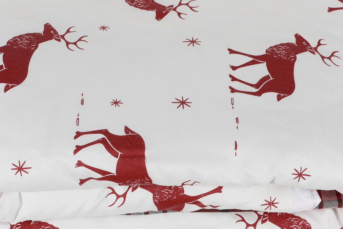 BETTWÄSCHE 2-teilig Geyik - Claret Red 155/200 cm  - Multicolor, Basics, Textil (155/200cm) - X-Mas