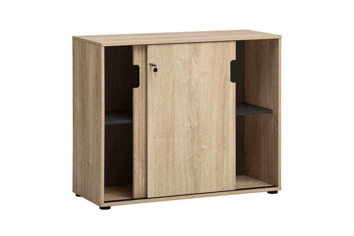 AKTENSCHRANK Eichefarben  - Eichefarben, MODERN, Holzwerkstoff (100,1/83,6/41cm) - MID.YOU