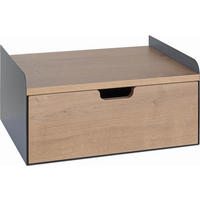 NACHTSCHRANK 40/20/30 cm  - Eichefarben/Anthrazit, MODERN, Holzwerkstoff/Metall (40/20/30cm)