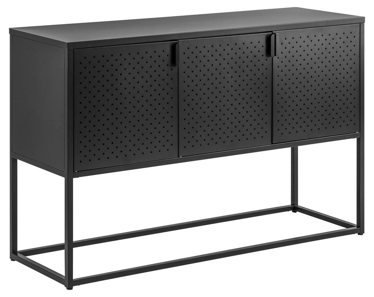 SIDEBOARD 120/80/40 cm Schwarz  - Schwarz, Trend, Metall (120/80/40cm) - MID.YOU