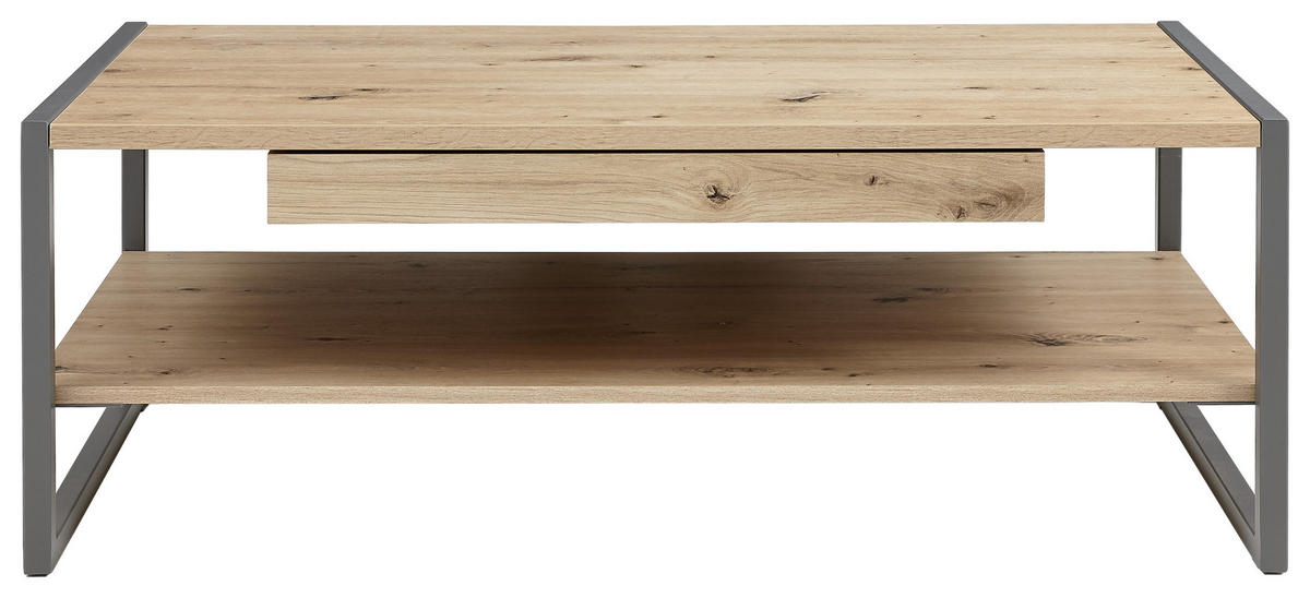 KONFERENČNÍ STOLEK, dub artisan, kompozitní dřevo, 110/60/40 cm - šedá/dub artisan, Design, kov/kompozitní dřevo (110/60/40cm) - Hom`in