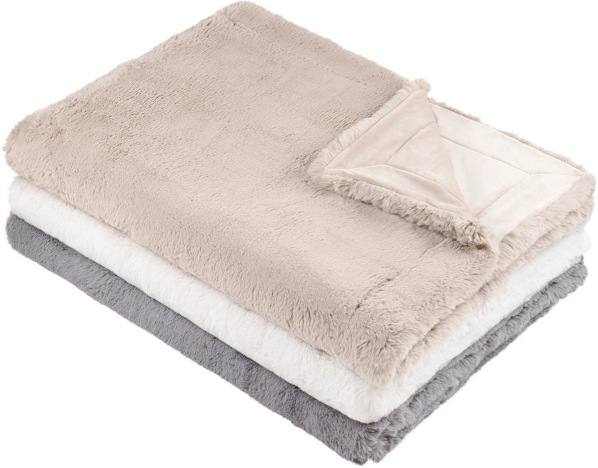 FELLDECKE 150/200 cm  - Weiß, Basics, Textil (150/200cm) - Dieter Knoll