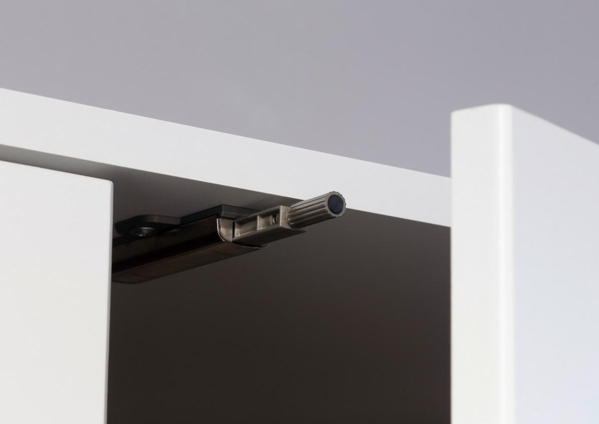 DREHTÜRENSCHRANK in Grau, Weiss  - Weiss/Grau, Modern, Holzwerkstoff (140/194/53cm) - Rauch Möbel