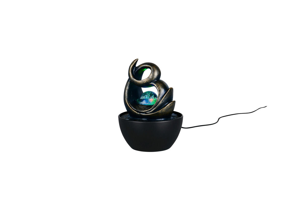 ZIMMERBRUNNEN  - Klar/Schwarz, LIFESTYLE, Glas/Kunststoff (13/19/13cm)