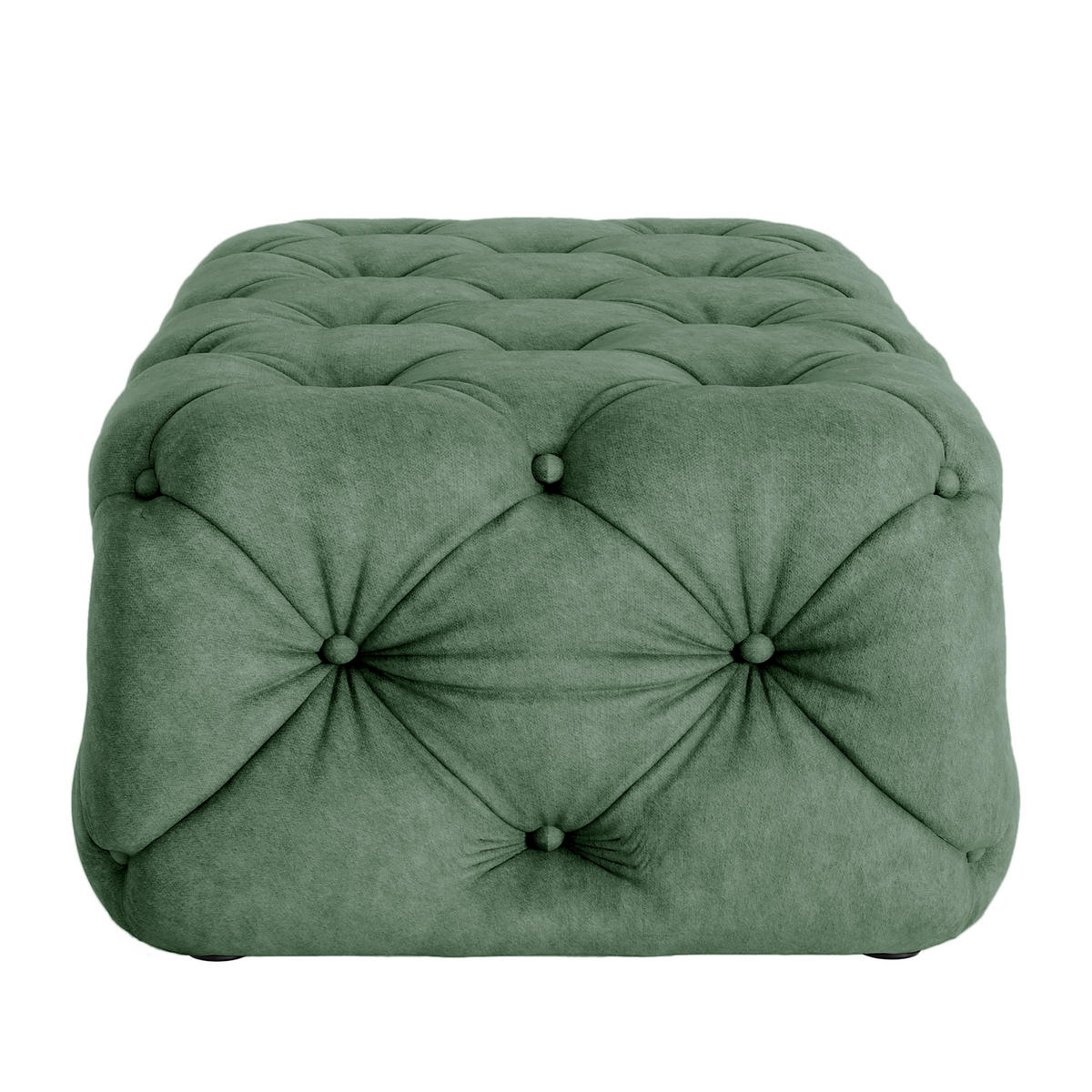 HOCKER in Textil Waldgrün  - Waldgrün/Schwarz, Design, Kunststoff/Textil (130/39/65cm) - P & B