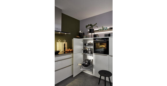 EINBAUKÜCHE - Eichefarben/Weiß, Design, Holzwerkstoff - Dieter Knoll