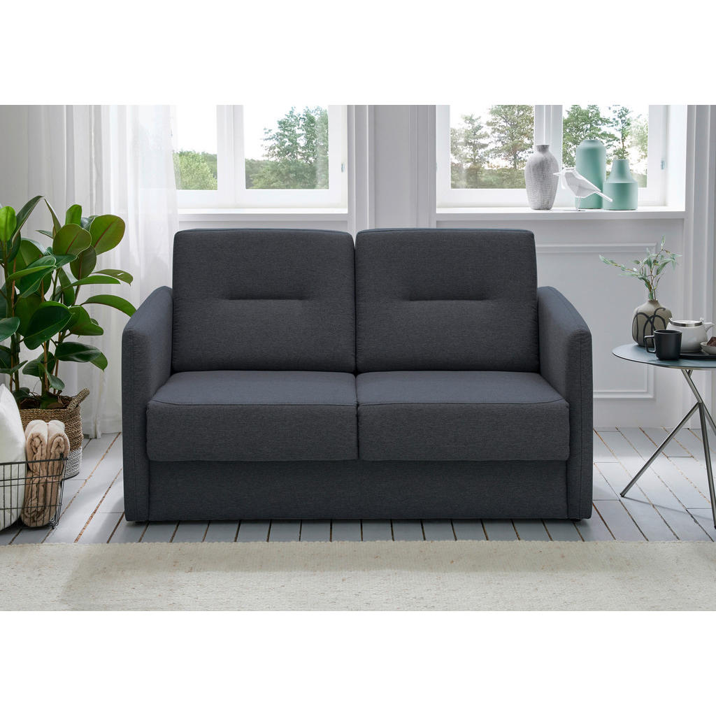 Thumbnail - Livetastic Schlafsofa, Anthrazit, Textil, 2-Sitzer, Füllung: Schaumstoff, 147x89x87 cm, AZO-frei, Made in EU, einzeln au...