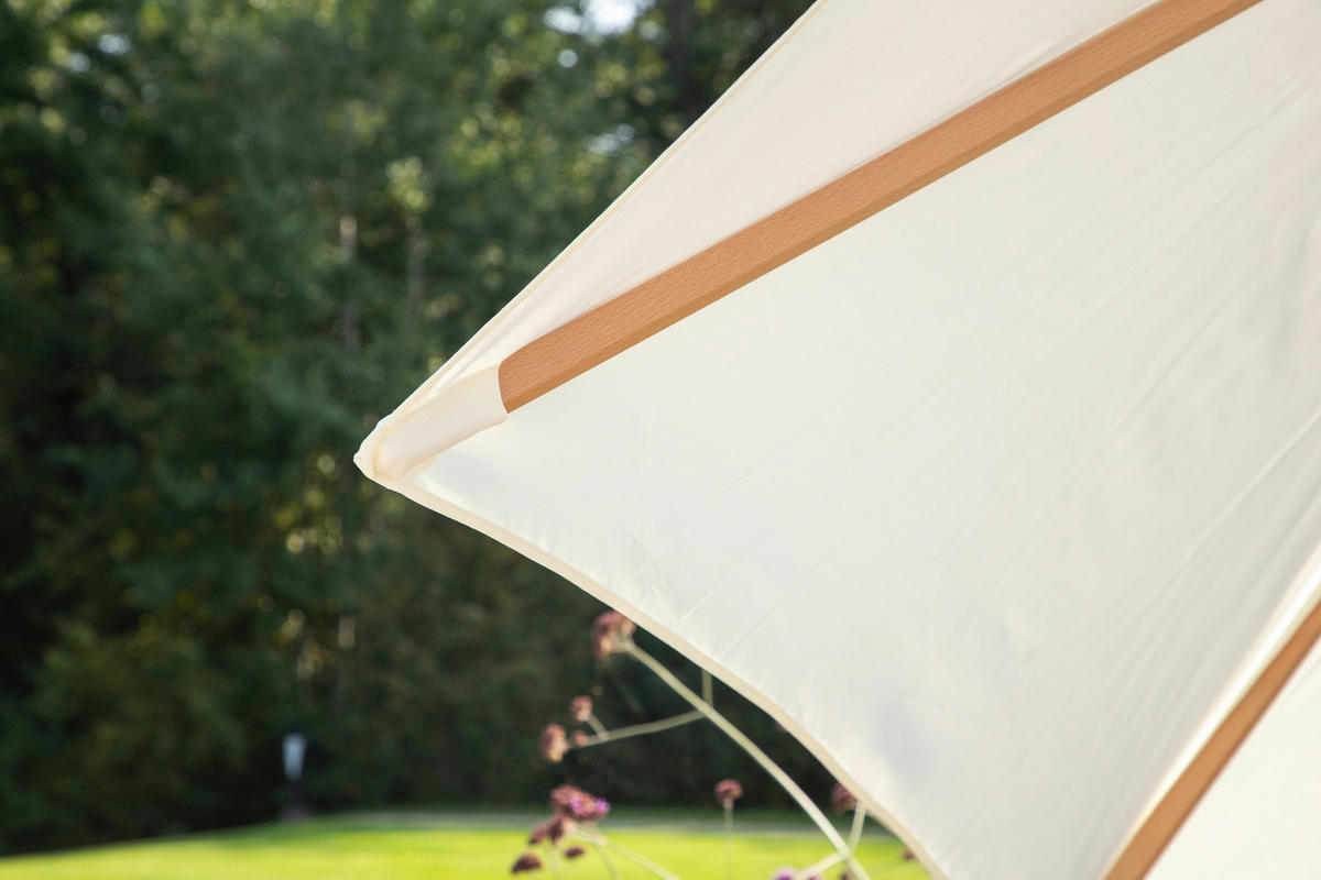 SONNENSCHIRM  250/232 cm  - Weiß, KONVENTIONELL (250/232cm) - Gardenson