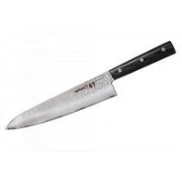 NOŽ ŠEFA KUHINJE  DAMASCUS 67 33/4,6/2 cm           oplemenjeni čelik - srebrne boje/crna, Basics, drvni materijal/metal (33/4,6/2cm) - Samura