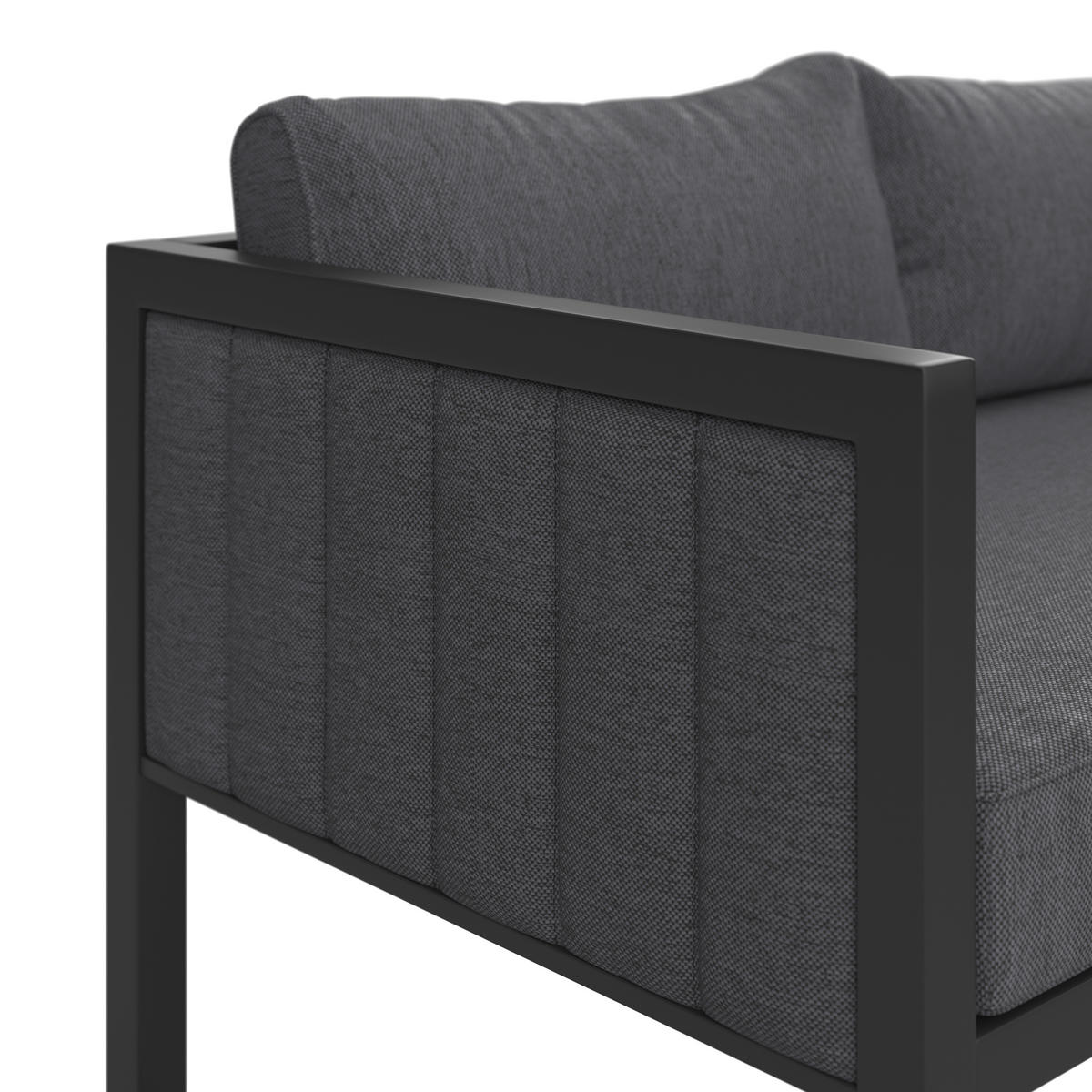 DINING-LOUNGESET 4-teilig  - Grau, MODERN, Glas/Textil (193/260cm) - Ambia Garden