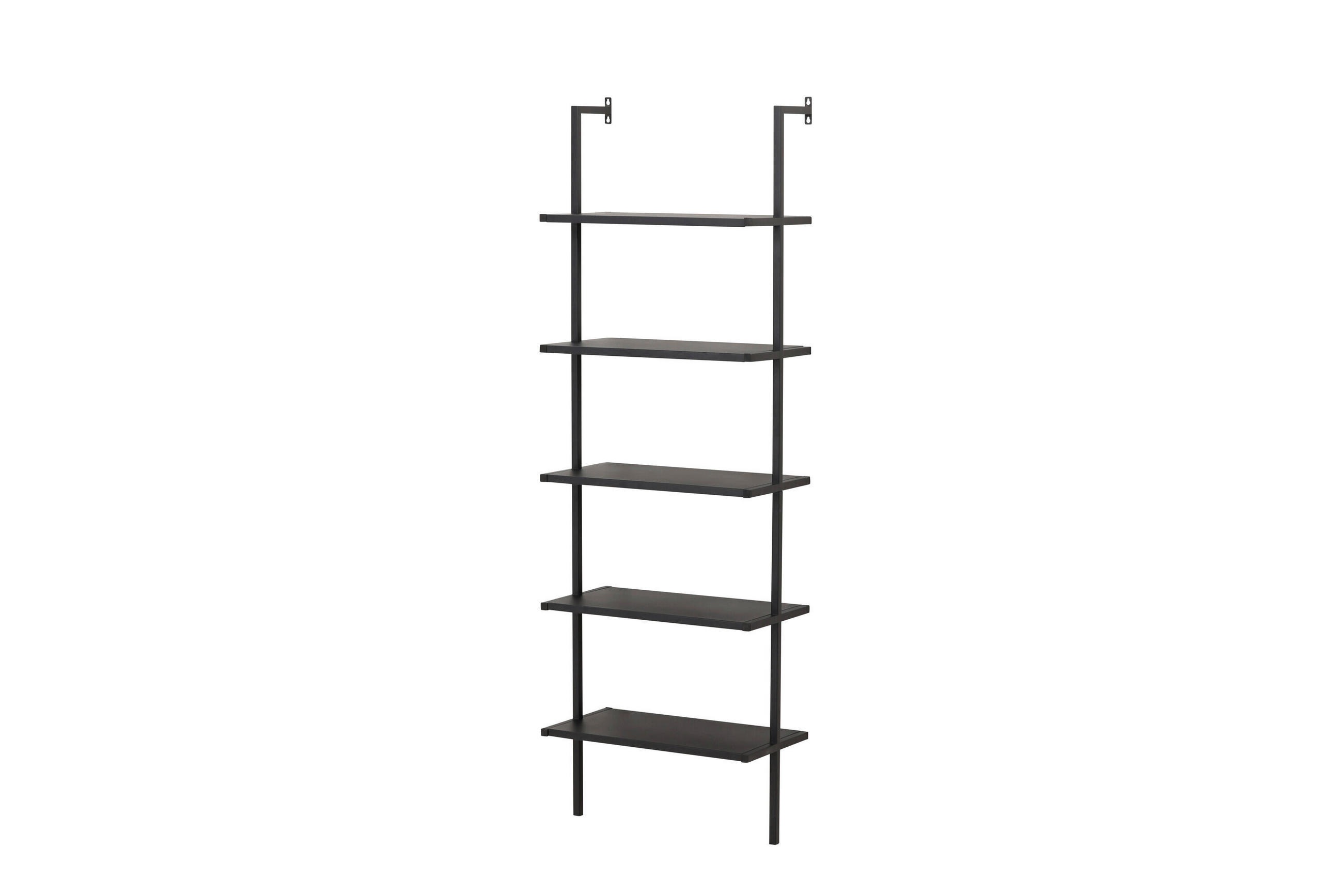 WANDREGAL  - Schwarz, MODERN, Metall (60/183/30cm) - Livetastic