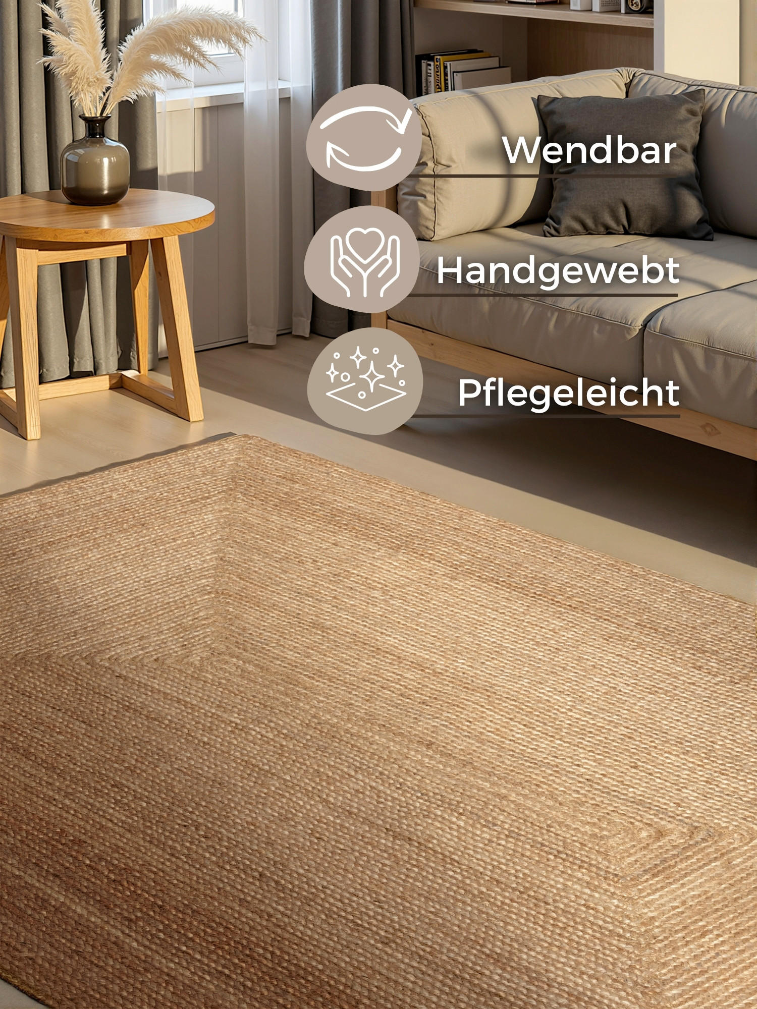 JUTETEPPICH 200/300 cm Sharmila Goldfarben  - Goldfarben, Basics, Textil (200/300cm)
