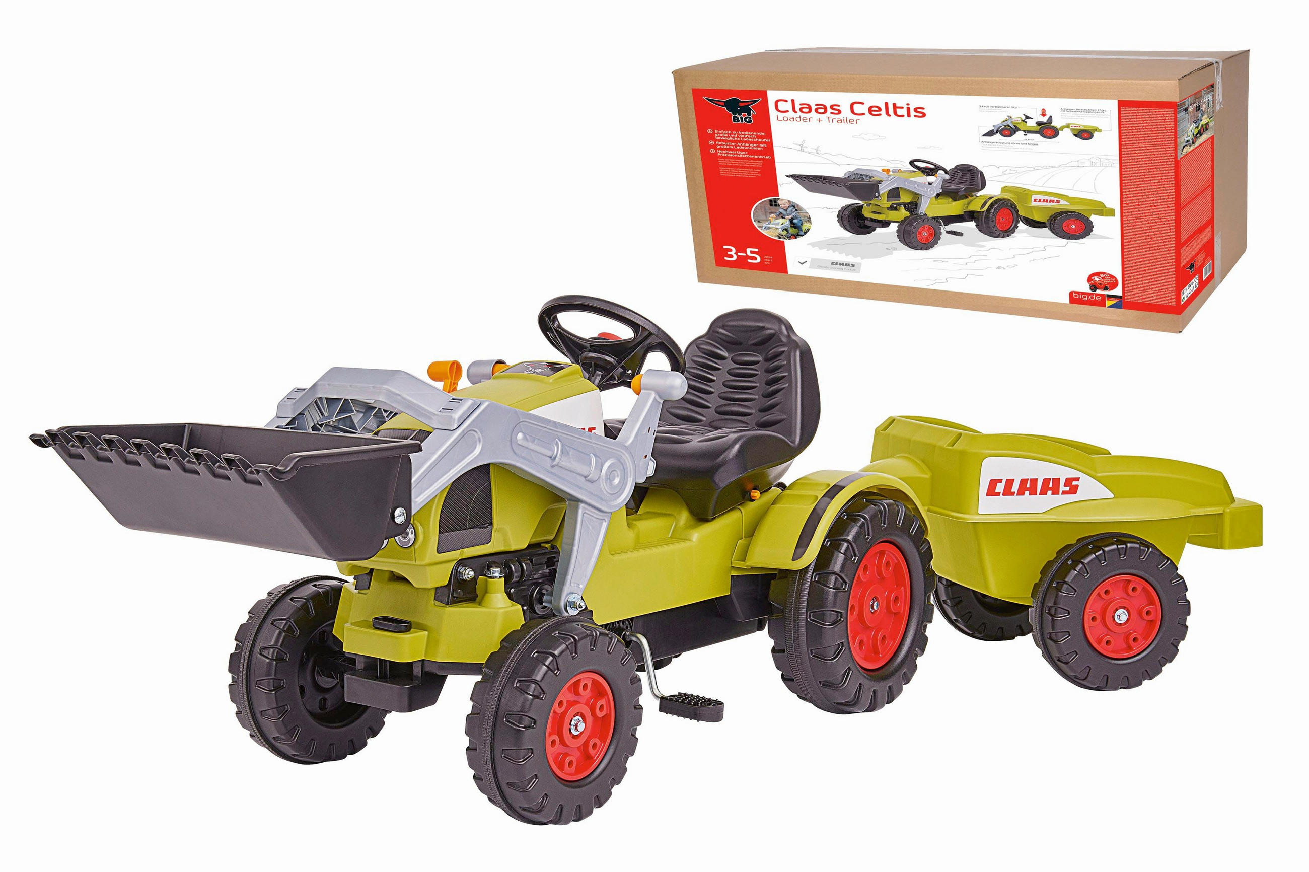 KINDERTRAKTOR  - Multicolor, Basics, Kunststoff (46/80/52cm) - Simba