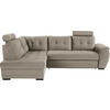 ECKSOFA in Webstoff Beige  - Dunkelbraun/Beige, Konventionell, Kunststoff/Textil (183/251cm) - Livetastic