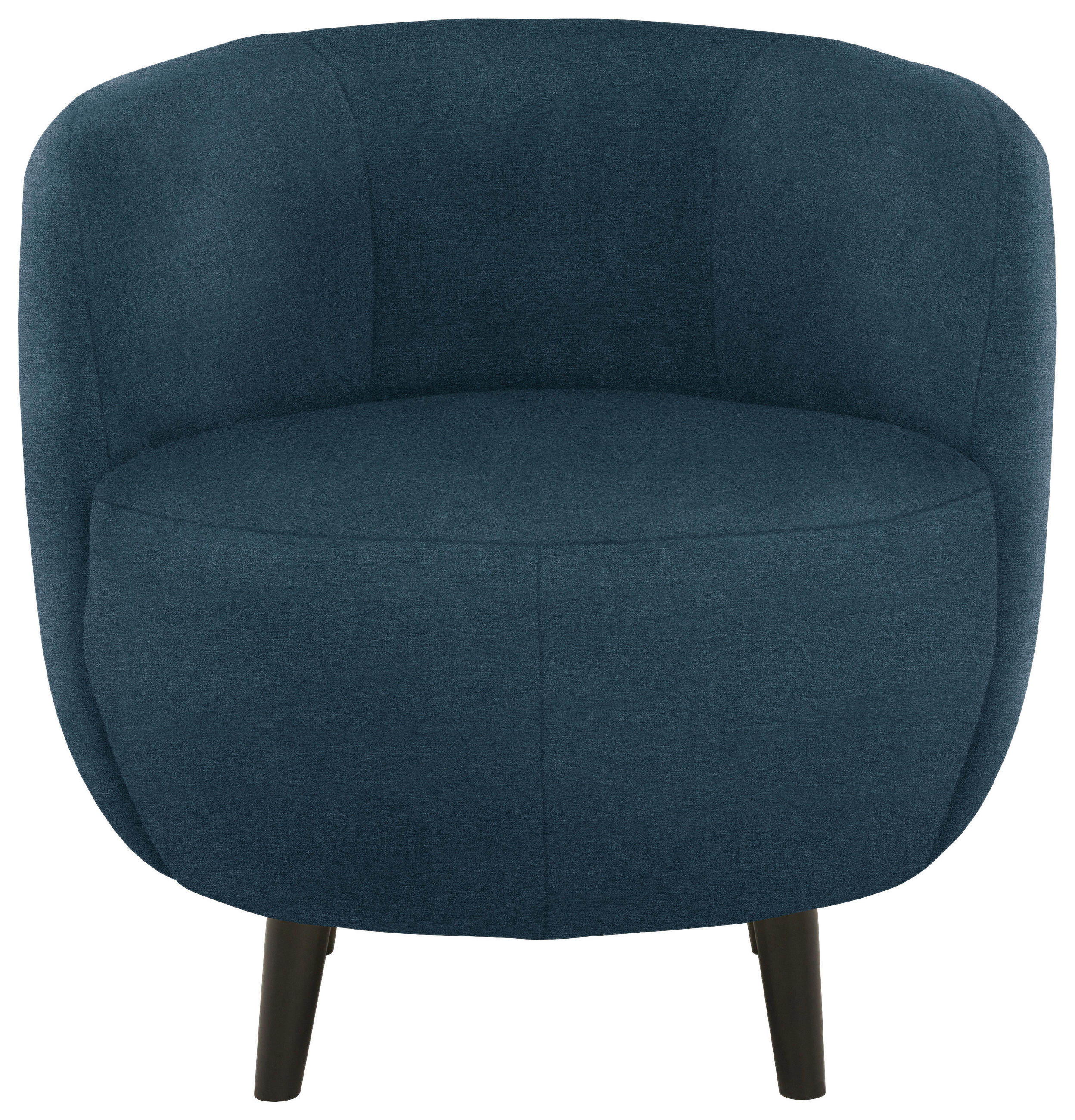 SESSEL in Webstoff Dunkelblau  - Schwarz/Dunkelblau, Design, Holz/Textil (72/72/76cm) - LOOKS by W.Joop