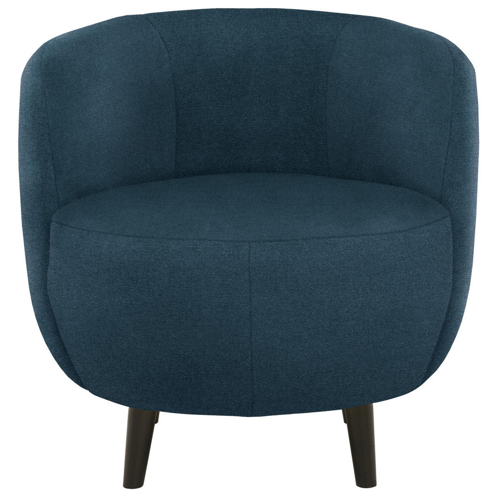 Thumbnail - Looks by W.Joop Sessel Looks Xiv, Dunkelblau, Textil, Uni, 72x72x76 cm, Made in EU, FSC Mix, Stoffauswahl, Wohnzimmer, S...
