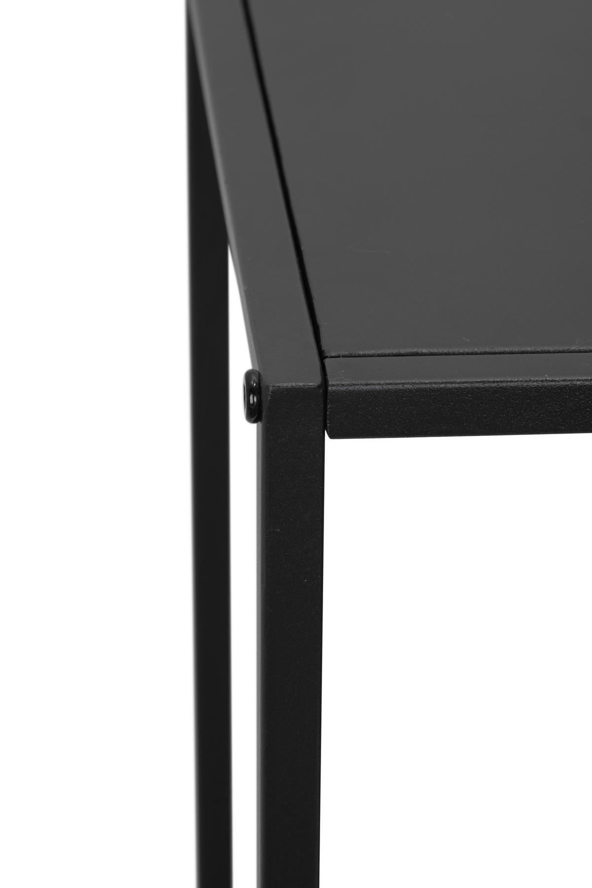 KONSOLENTISCH in Metall   - Schwarz, Modern, Metall (100/79/29cm) - PBJ