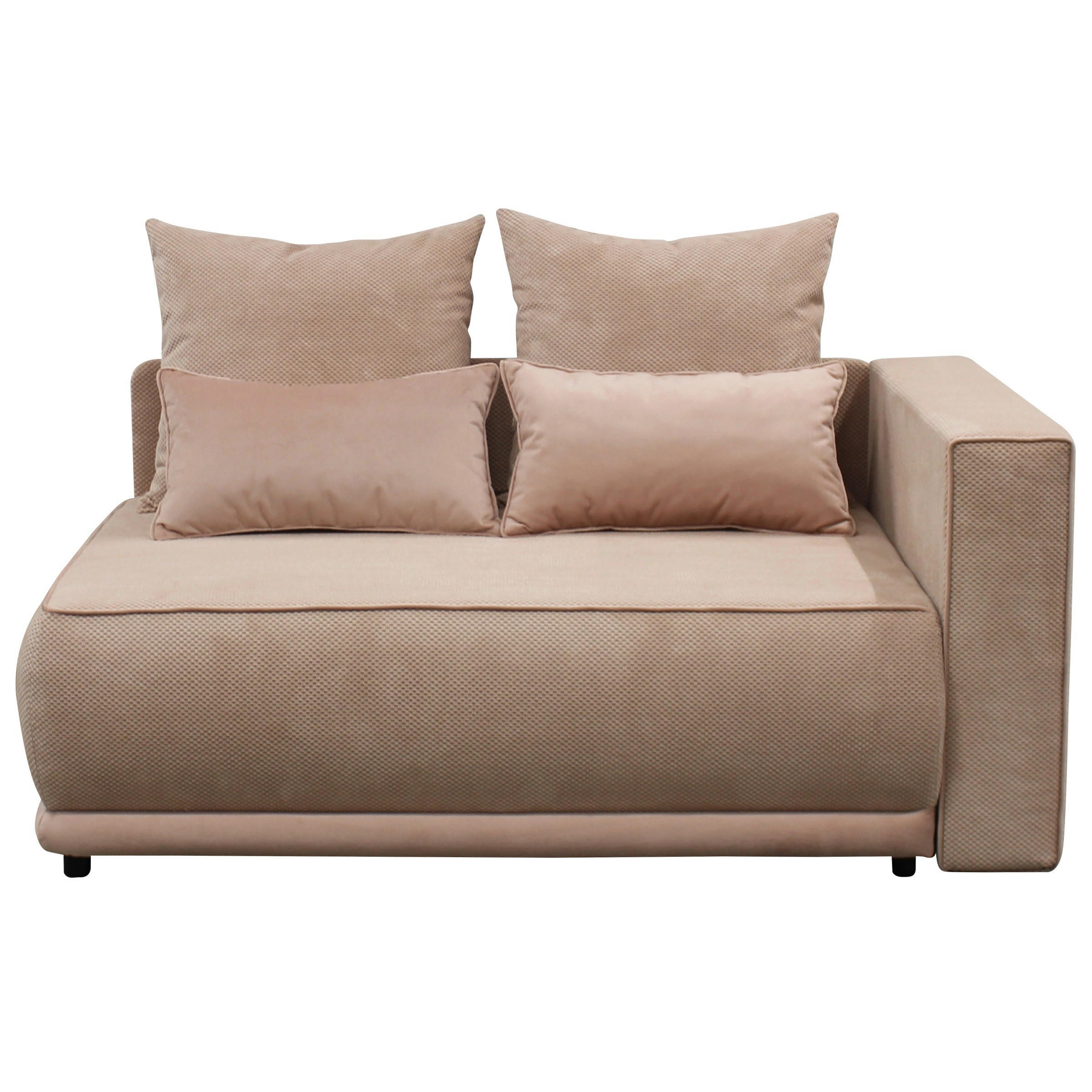 RÉCAMIERE in Plüsch Rosa  - Rosa, Design, Kunststoff/Textil (168/73/99cm) - MID.YOU