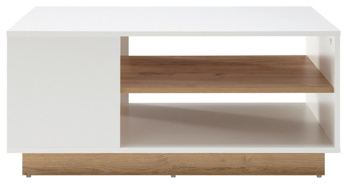 COUCHTISCH rechteckig Weiß, Eichefarben  - Eichefarben/Weiß, Design, Holzwerkstoff (100/46/60cm) - MID.YOU