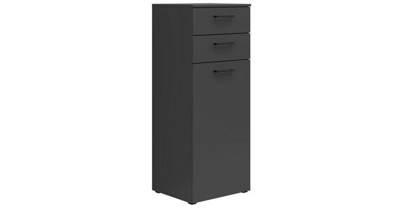 KOMMODE in 45/115/40 cm - Anthrazit/Schwarz, MODERN, Holzwerkstoff/Kunststoff (45/115/40cm) - Carryhome
