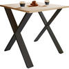 ESSTISCH in Holzwerkstoff 80/80/76 cm   - Honigeiche/Schwarz, Basics, Holzwerkstoff (80/80/76cm) - MID.YOU