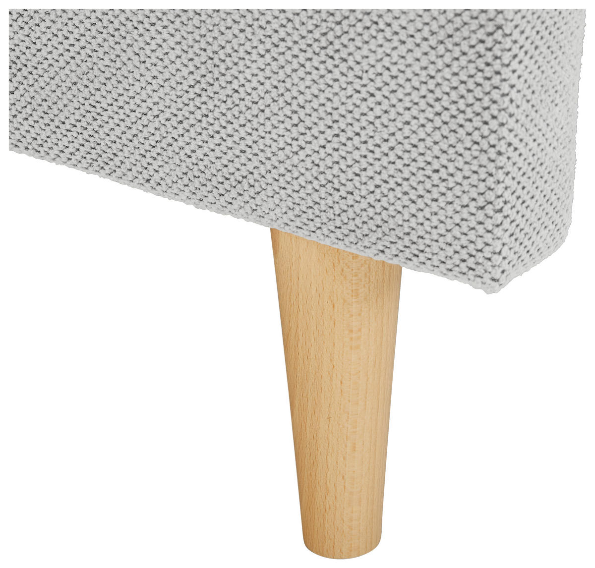 ECKSOFA Creme Webstoff  - Creme/Naturfarben, KONVENTIONELL, Holz/Textil (145/250cm) - Carryhome