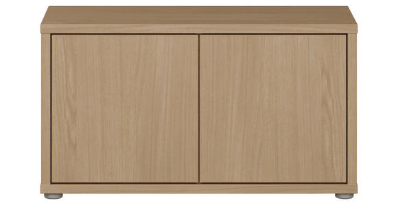 GARDEROBENBANK - Eichefarben/Grau, MODERN, Kunststoff (74,5/41,5/34,9cm) - Carryhome
