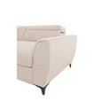 ECKSOFA Creme Velours  - Creme/Schwarz, KONVENTIONELL, Textil/Metall (217/255cm) - Carryhome