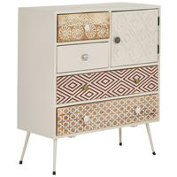 KOMMODE , 80/90/35 cm, 4 Schublade(n)  - Goldfarben/Schwarz, LIFESTYLE, Holz/Metall (80/90/35cm) - Landscape