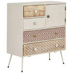 KOMMODE , 80/90/35 cm, 4 Schublade(n)  - Goldfarben/Schwarz, LIFESTYLE, Holz/Metall (80/90/35cm) - Landscape