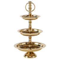 ETAGERE 2-stöckig - Goldfarben, Trend, Metall (17/11cm) - Ambia Home