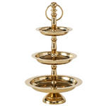 ETAGERE 2-stöckig - Goldfarben, Trend, Metall (17/11cm) - Ambia Home