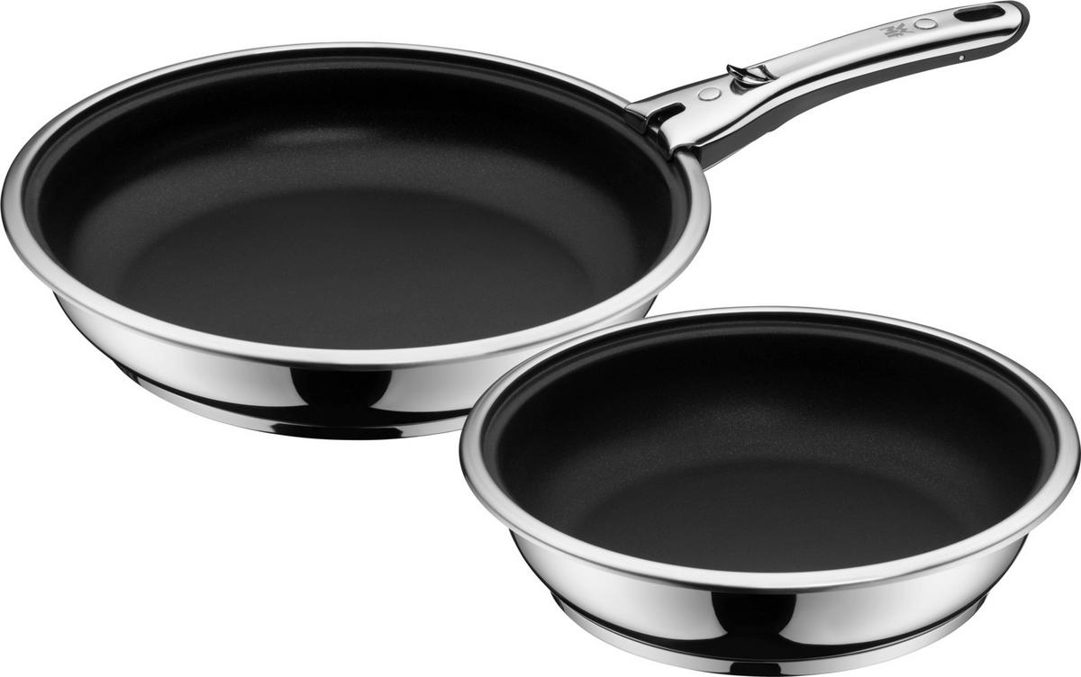 SET PONEV Click & Serve nerjaveče jeklo 3-delni  - barve nerjavečega jekla/črna, Design, kovina - WMF