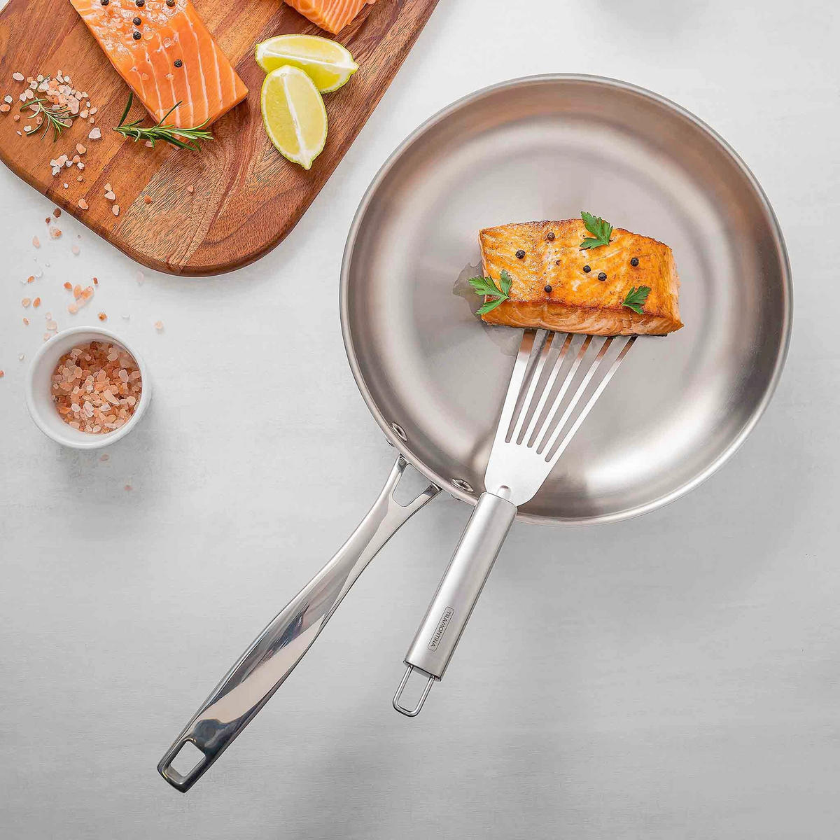 BRATPFANNE GRANO 20 cm  - Edelstahlfarben, Basics, Metall (20cm)