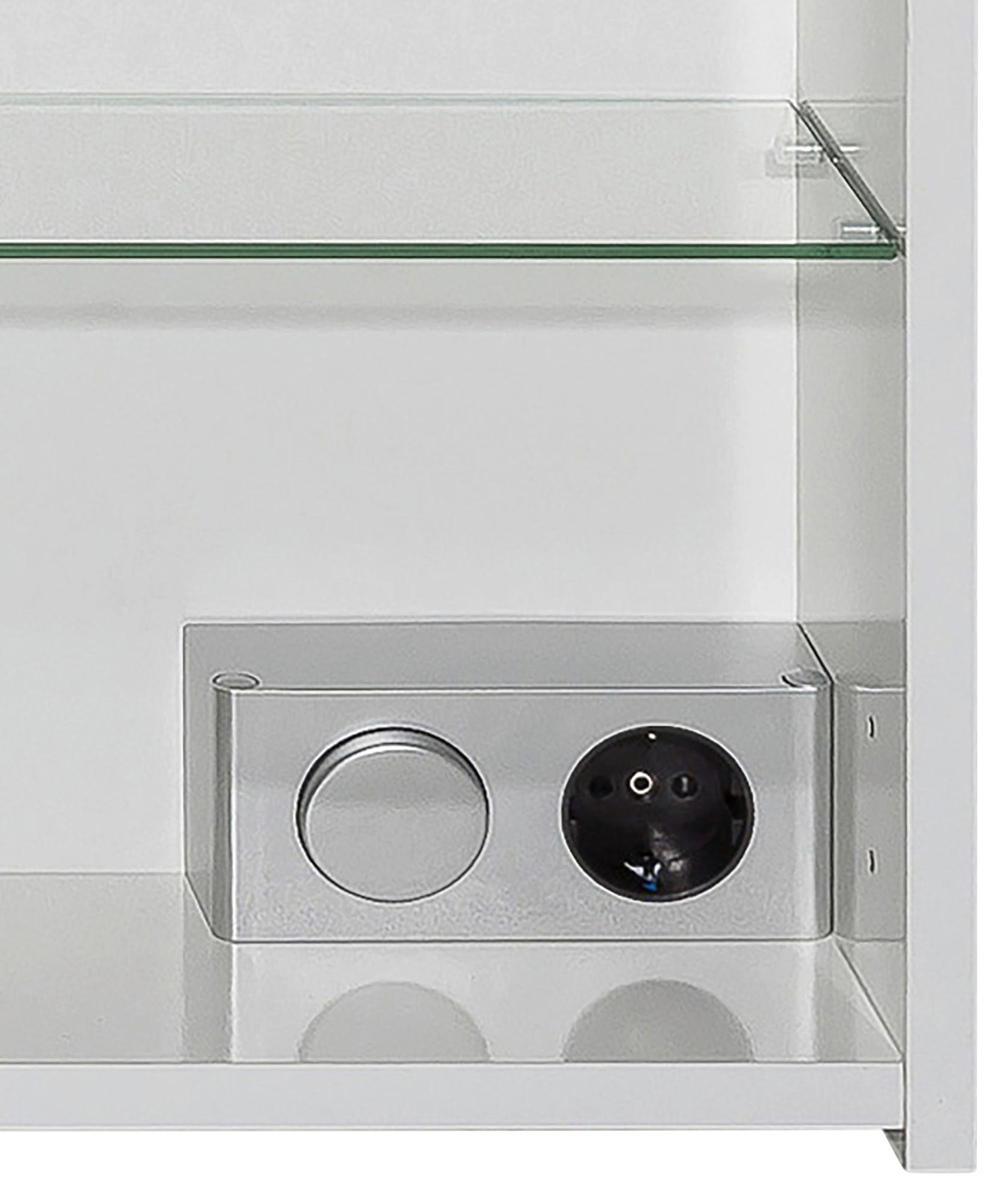 SPIEGELSCHRANK 90/72,3/16 cm  - Weiß Hochglanz/Silberfarben, MODERN, Glas/Holzwerkstoff (90/72,3/16cm) - MID.YOU