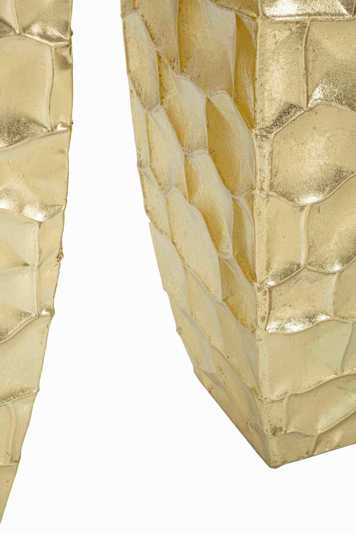 Vase Goldely Set 3  - Goldfarben, Basics, Metall (38/94/38cm)