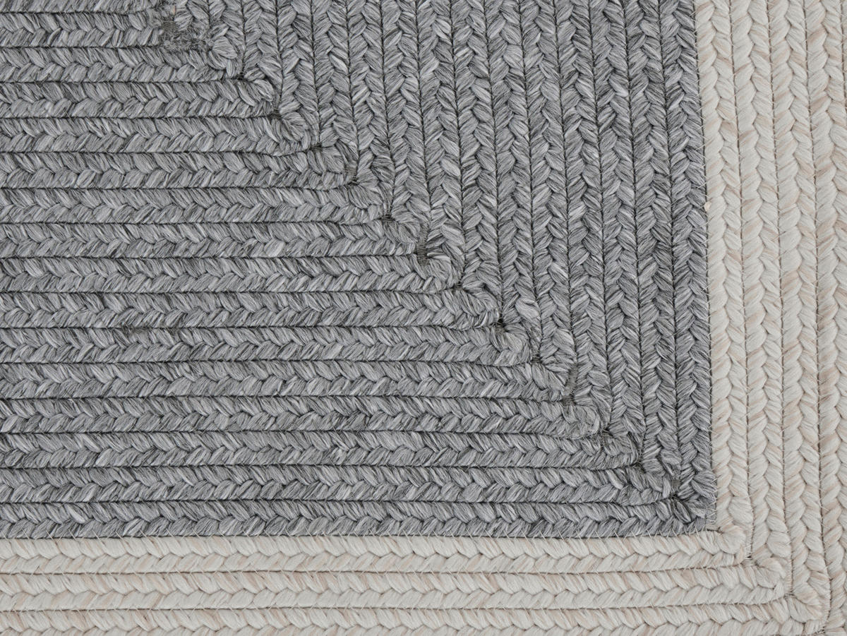 OUTDOORTEPPICH 120/170 cm Braided Creme, Grau  - Creme/Grau, Design, Kunststoff (120/170cm)
