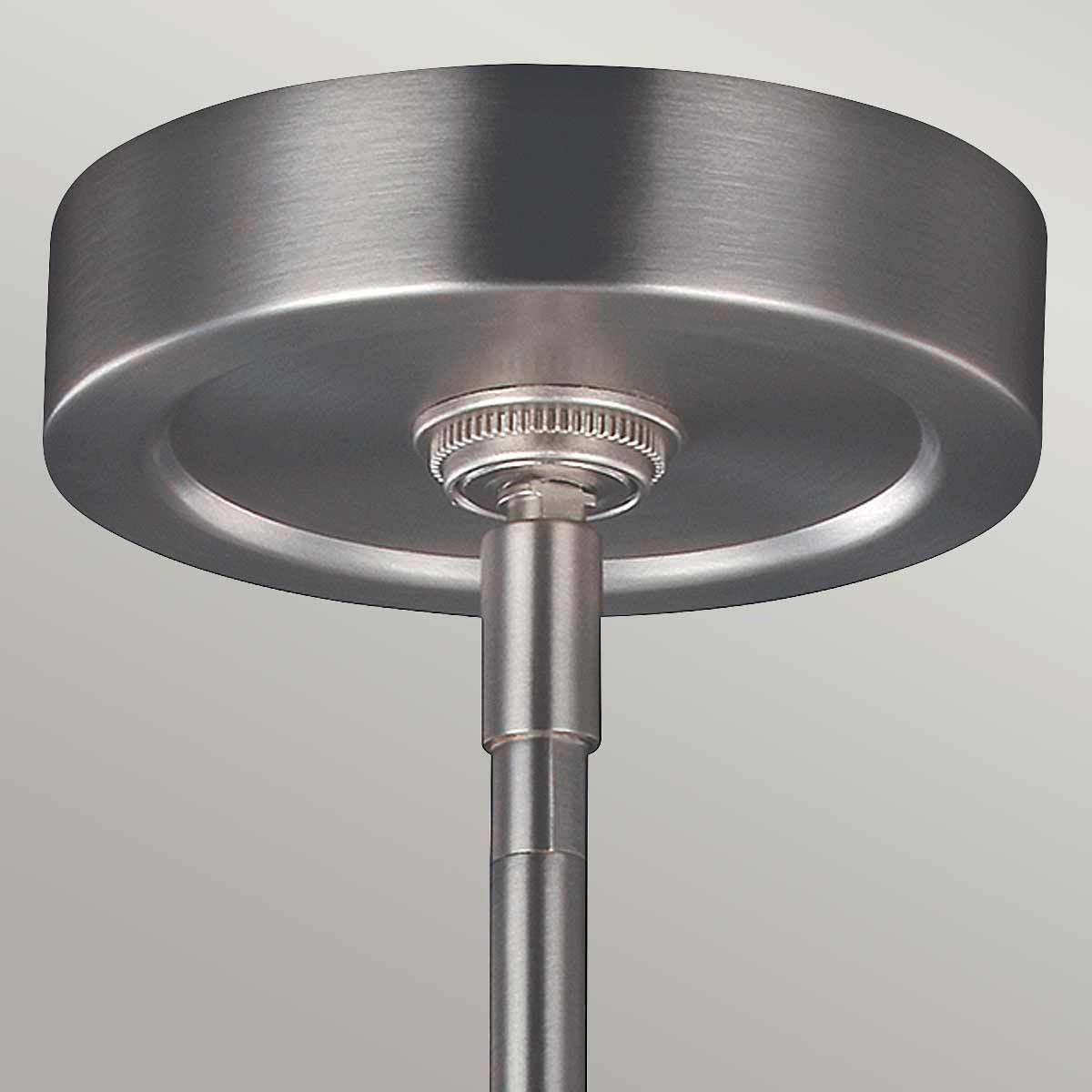 HÄNGELEUCHTE 35.2/50.8 cm    - Nickelfarben, Design, Glas/Metall (35.2/50.8cm) - Elstead Lighting