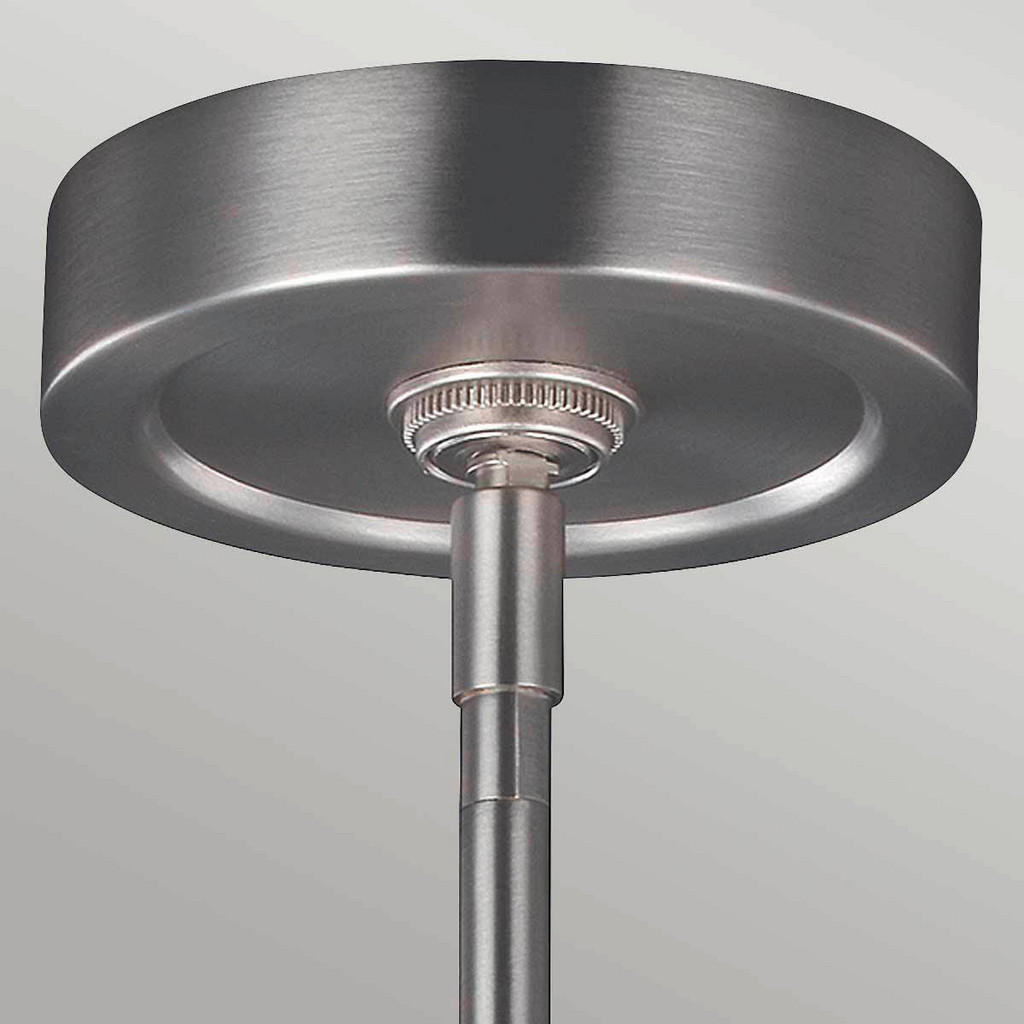 Thumbnail - Elstead Lighting Hängeleuchte Elstead Oberlin, Nickel, Metall, Glas, 50.8 cm, Grüner Punkt, RoHS, Lampen & Leuchten, Inn...