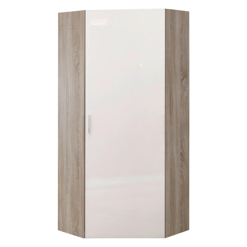 Xora SKŘÍŇ NA ODĚV, bílá, barvy dubu, 80/185/80 cm - bílá,barvy dubu - kompozitní dřevo