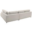 ECKSOFA  in Chenille Platinfarben  307/224 cm  - Platinfarben/Schwarz, KONVENTIONELL, Kunststoff/Textil (307/224cm) - Hom`in