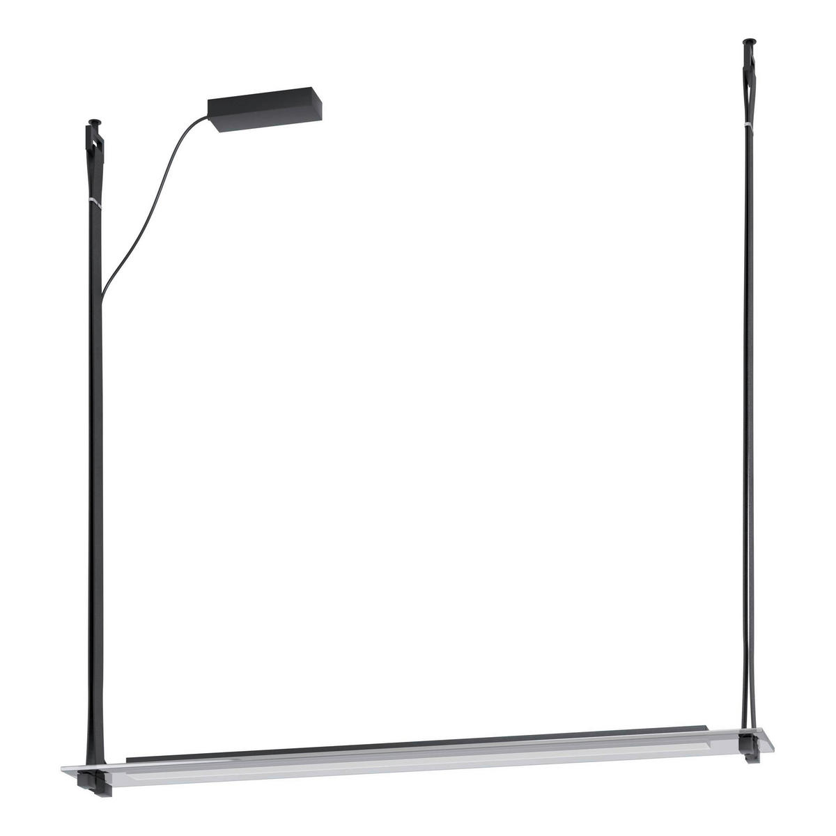 LED-HÄNGELEUCHTE 116/16/116 cm  - Schwarz, Design, Glas/Metall (116/16/116cm) - Eglo