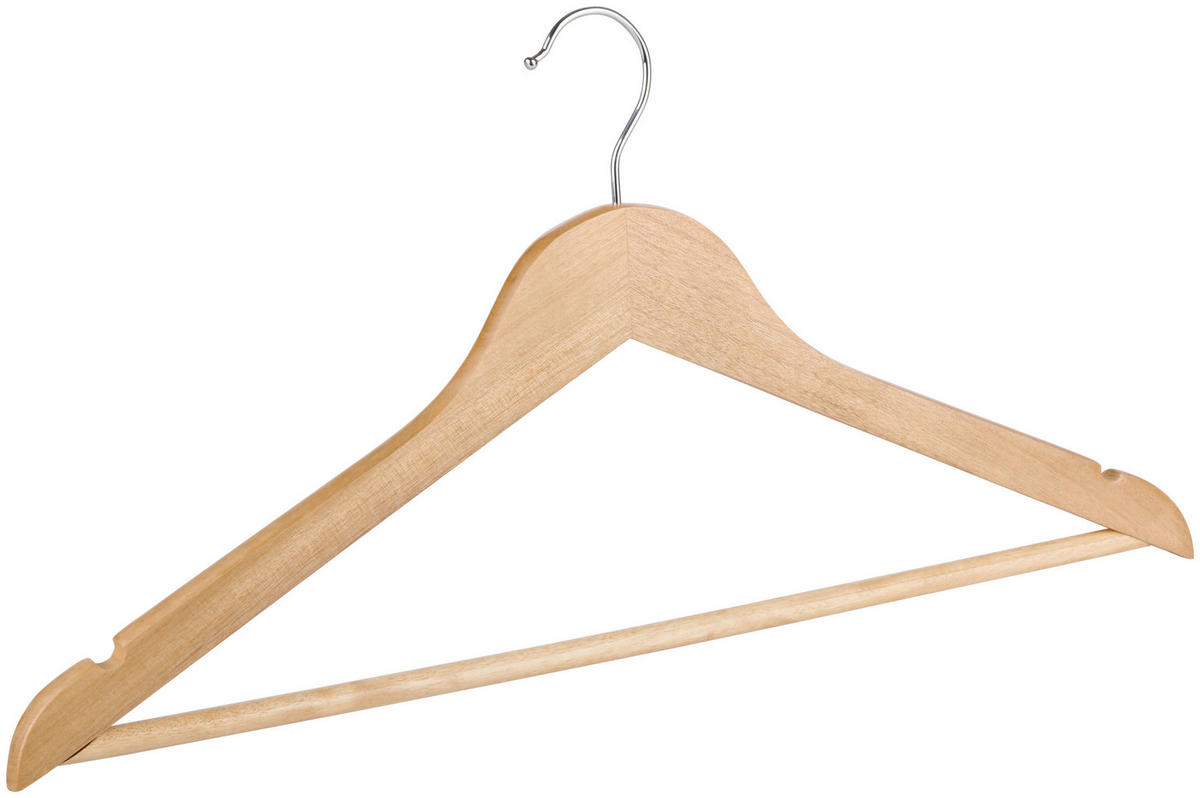 KLEIDERBÜGEL Holz  - Braun, Basics, Holz (44/23/1.2cm) - Alpina 6287