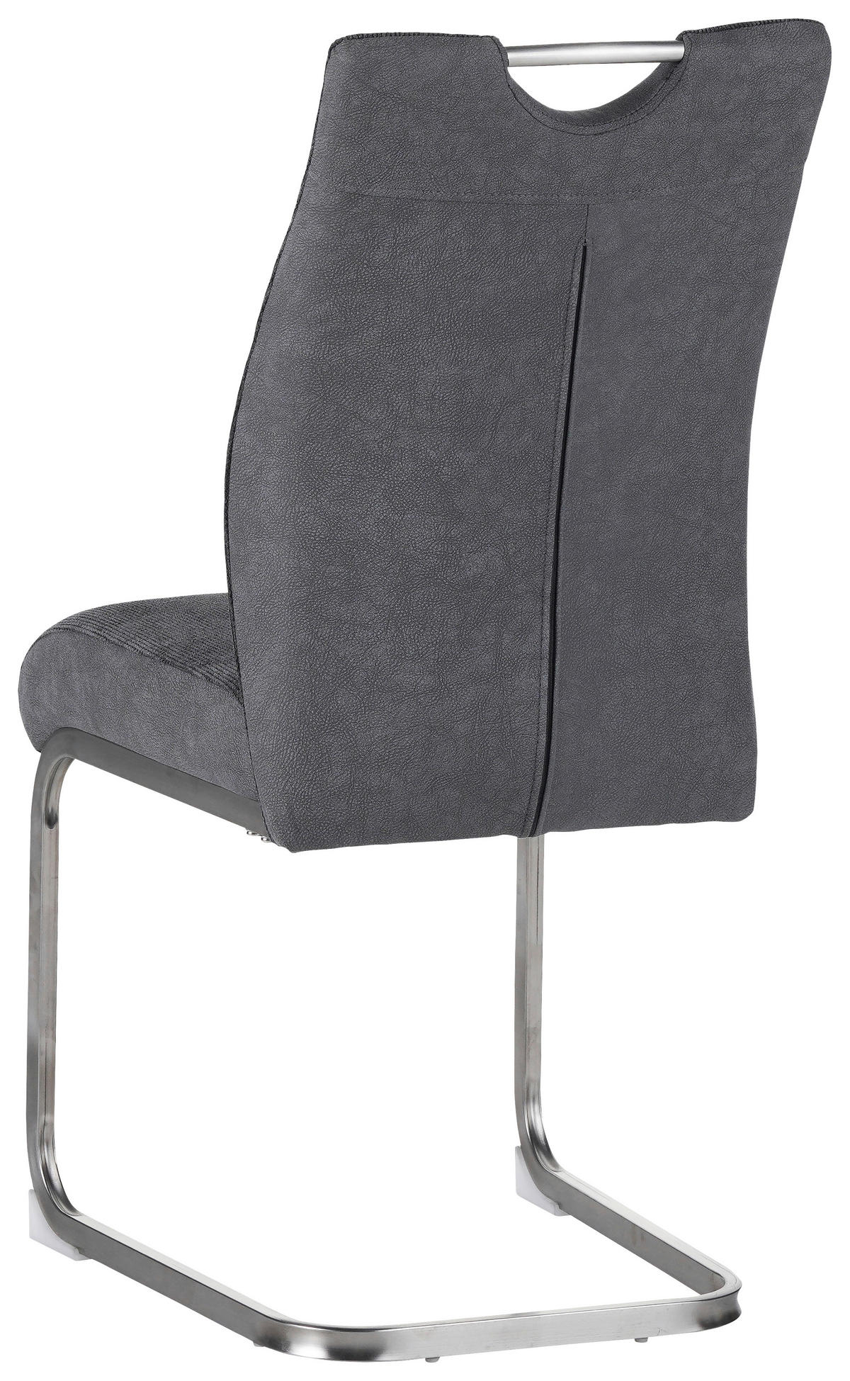 NIHAJNI STOL, kovina, tekstil siva  - barve kroma/siva, Design, kovina/tekstil (44/96/59cm) - Xora