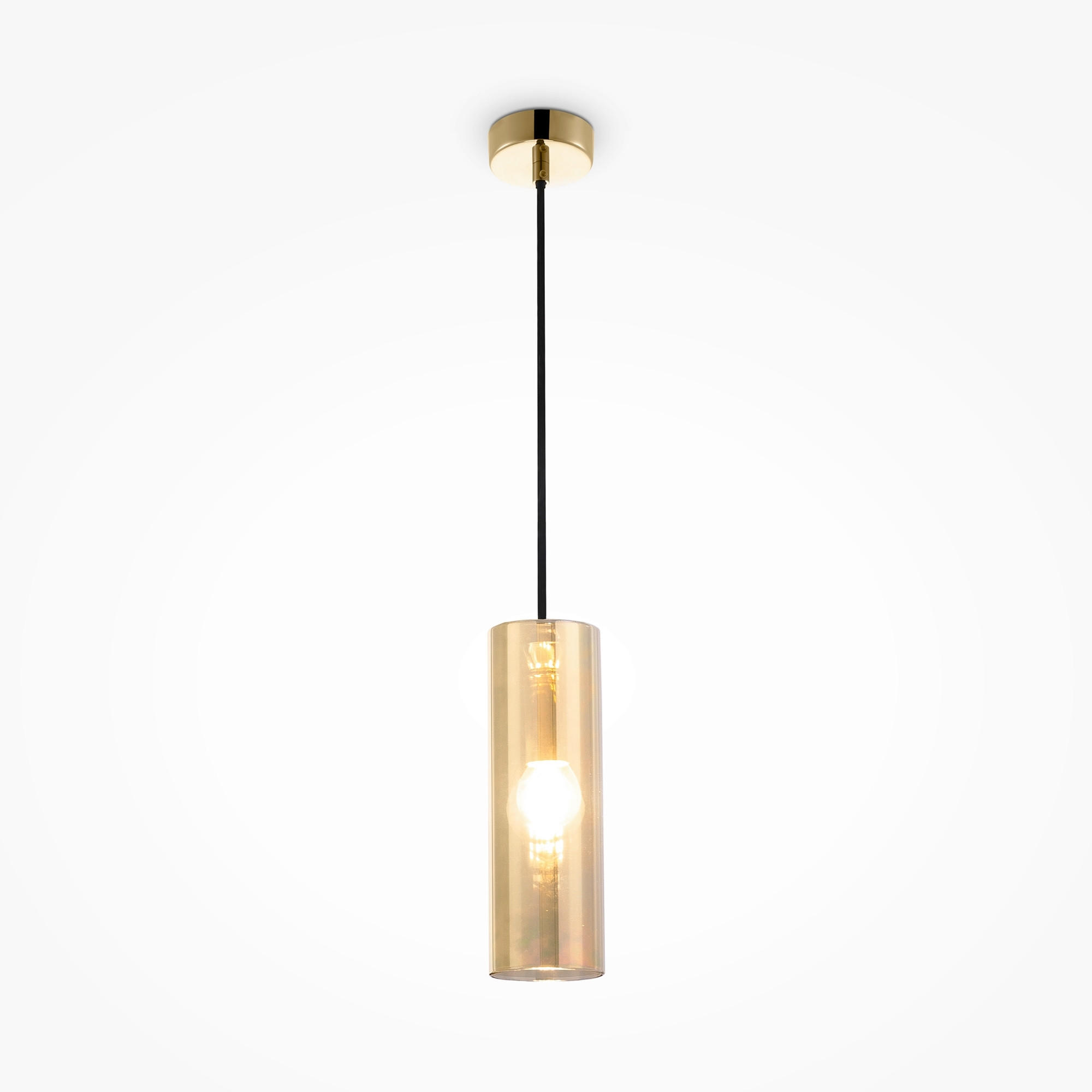 PENDELLEUCHTE Pendant 8/24 cm   - Goldfarben, Trend, Glas/Metall (8/24cm) - MAYTONI
